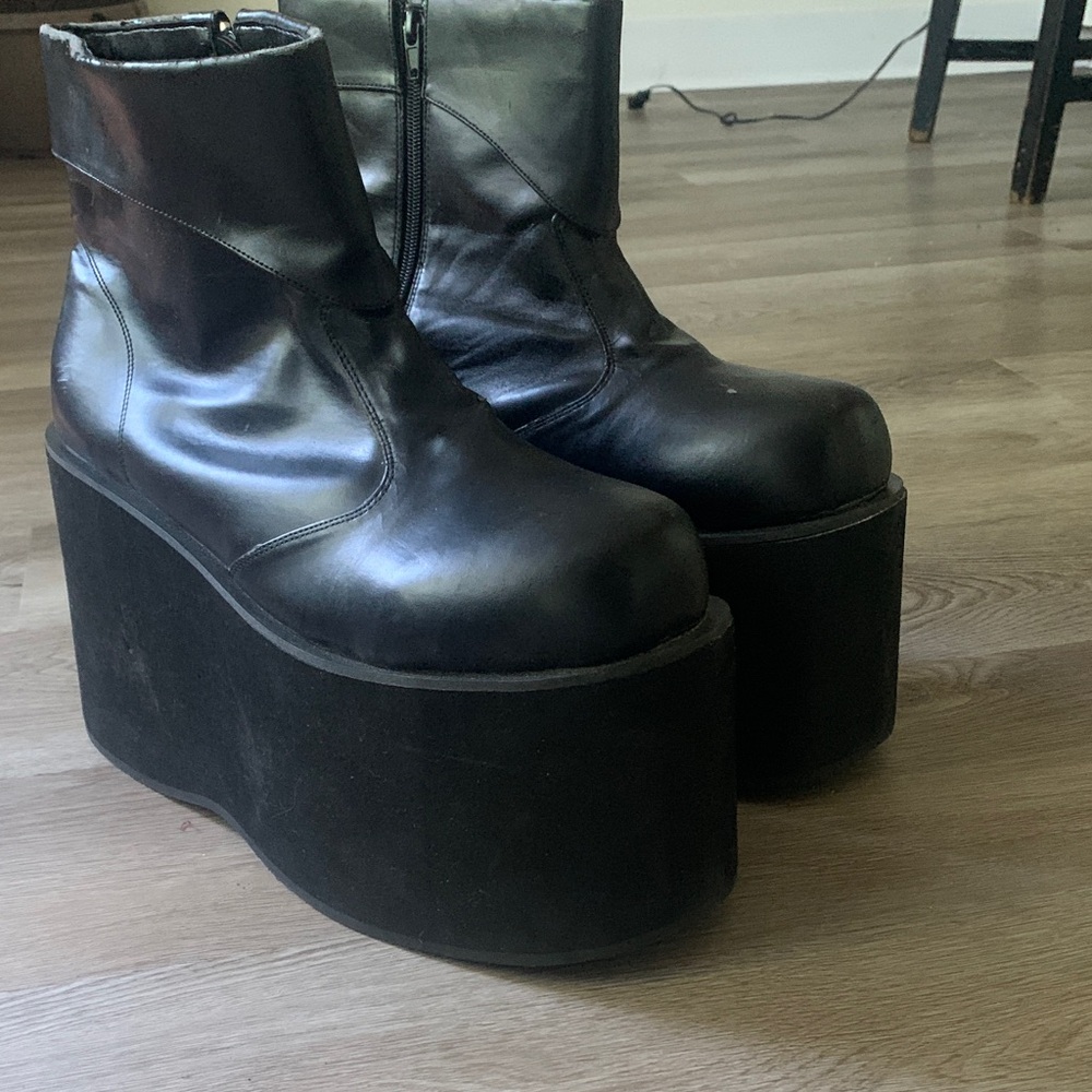 Funtasma Black Platform Ankle Boots